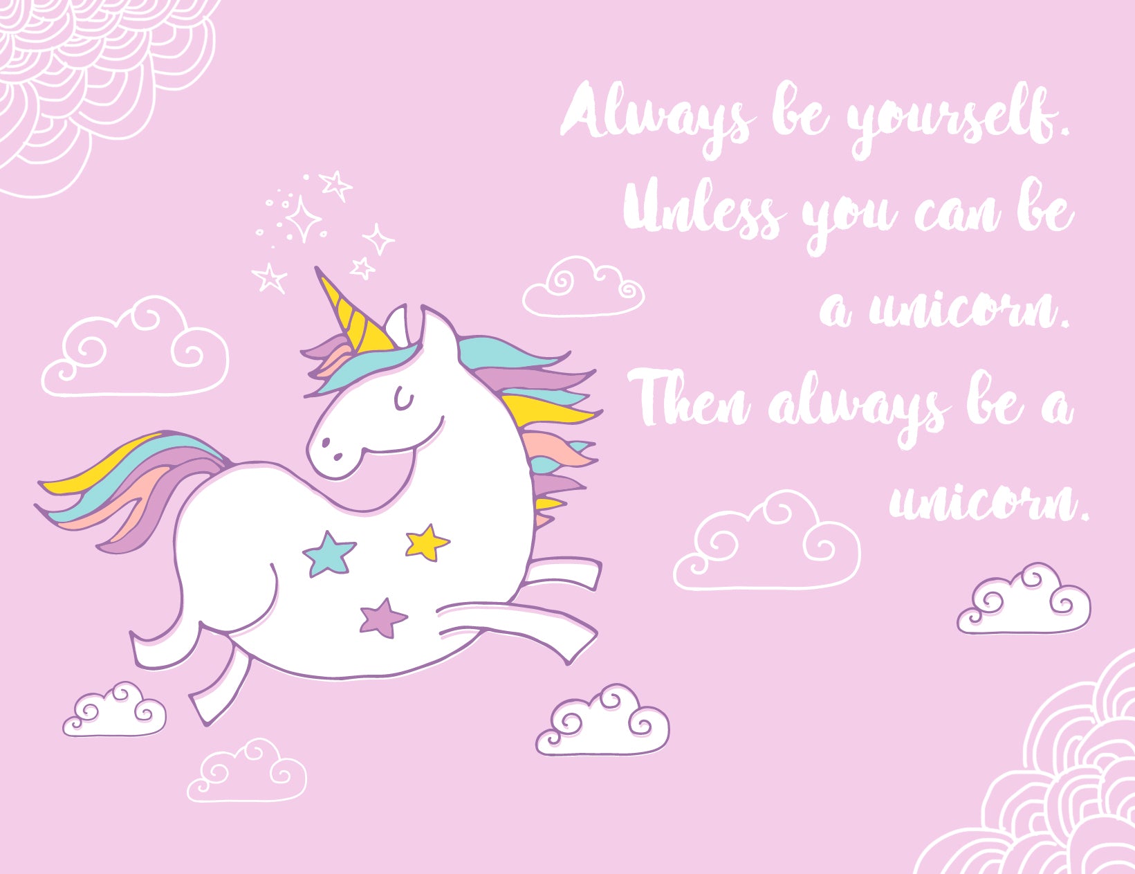 Always Be Yourself Or Be A Unicorn Card - Lavender